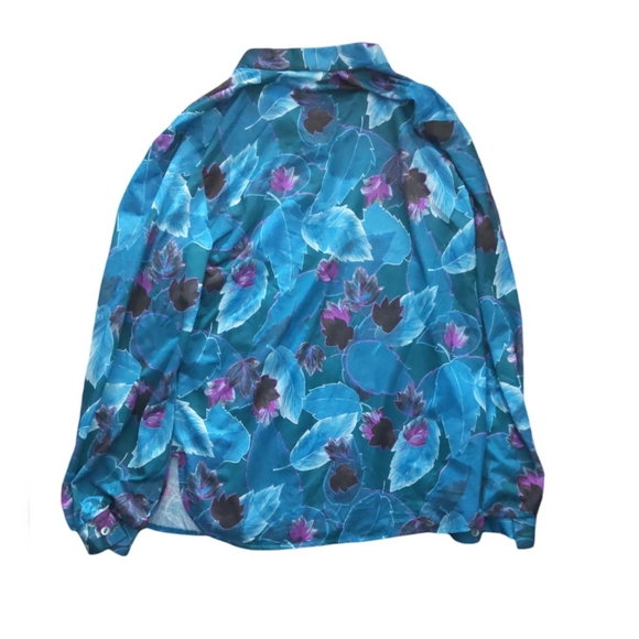 Teddi of California Vintage Sheer Button Up Blouse No Size Tag - Picture 2 of 4